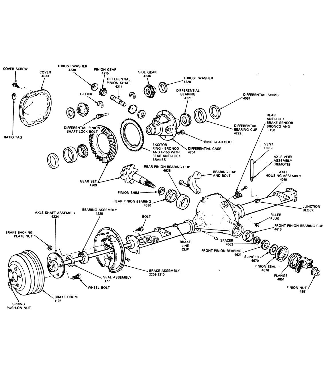 1992 Ford front axle