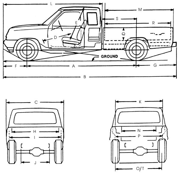 1993 toyota truck bed dimensions