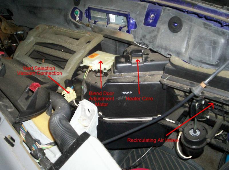 Heater Blend Door Repair On The 1993-1997 Ford Ranger 1995 ford thunderbird radio wiring diagram 