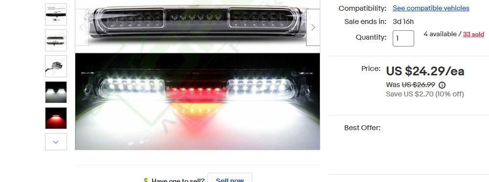 ebay Aftermarket 3rd brakelight/ cargo lights