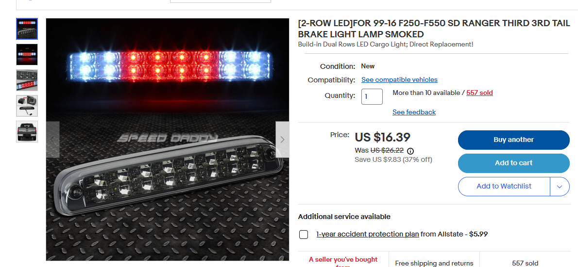 ebay Aftermarket 3rd brakelight/ cargo lights