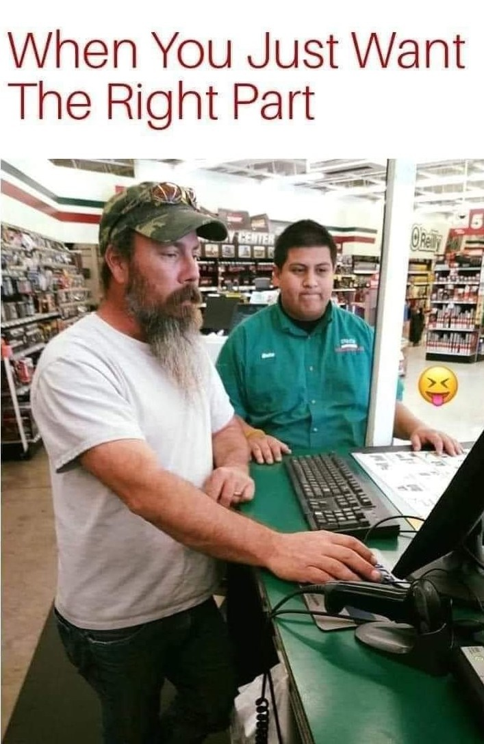 Two sides but...local parts stores are dying for a reason