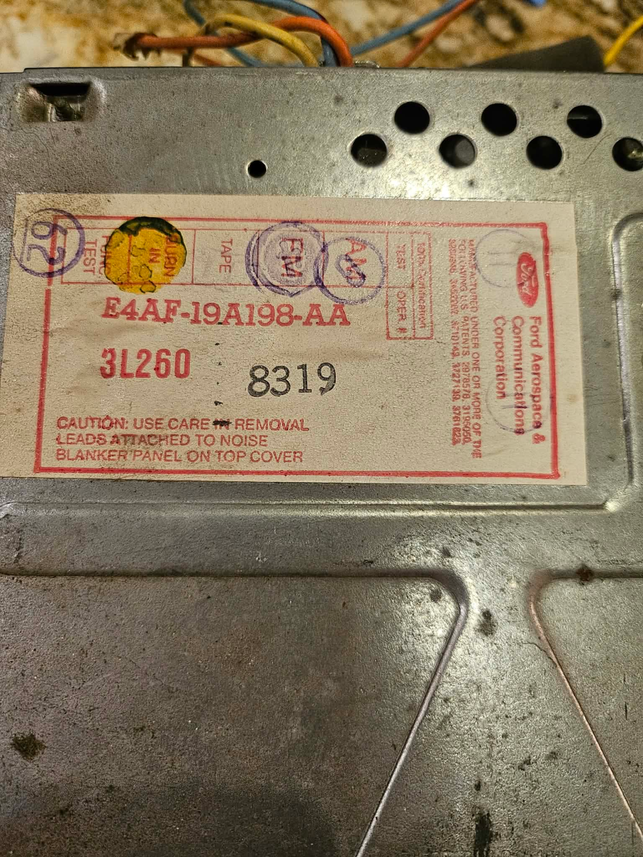 Stock 1983 AM/FM Radio and Cassette Player