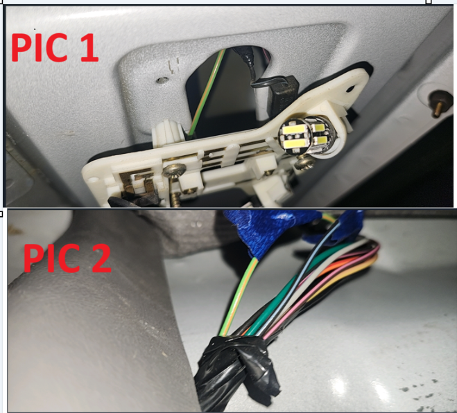 Wire courtesy lights to dome light