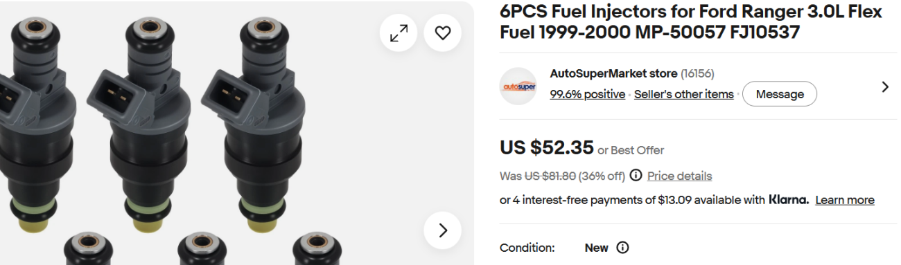 1999 3.0L Vulcan Injector types?