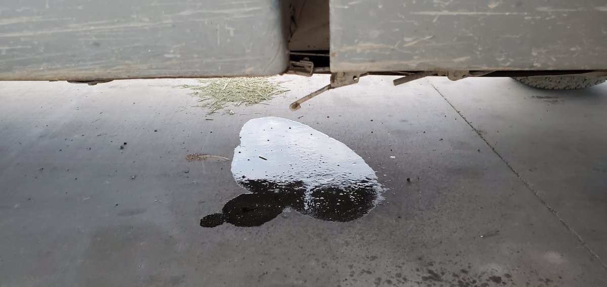 Fuel tank leaks from top of tank