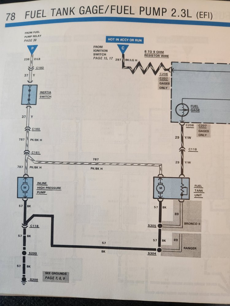 1985 Ranger Fuel Pump Wiring