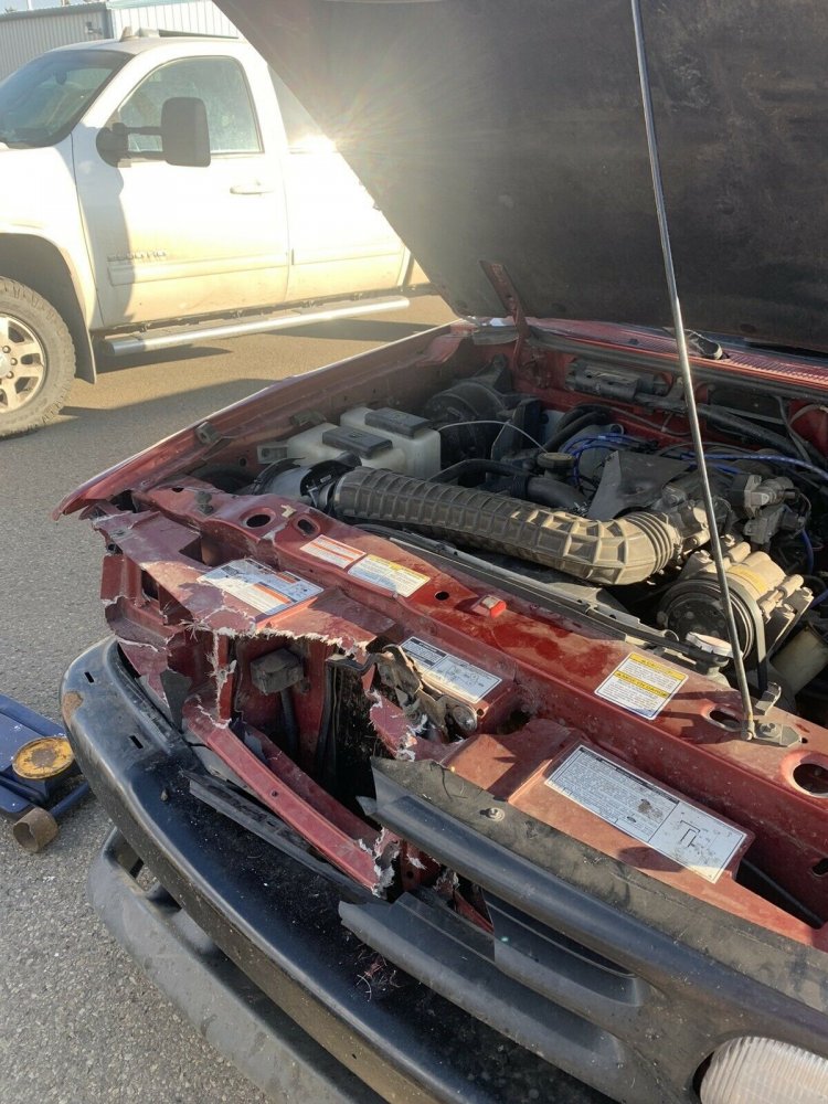97 B4000 front clip swap