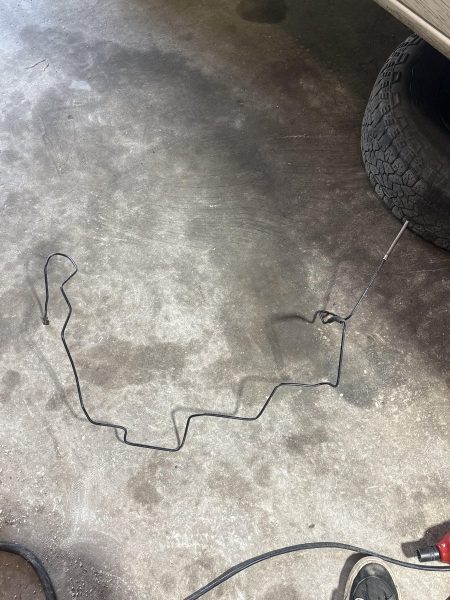 I blew a brake line.