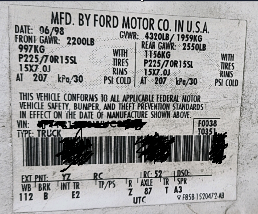1998 Ranger axle oil updated to 75W-140?