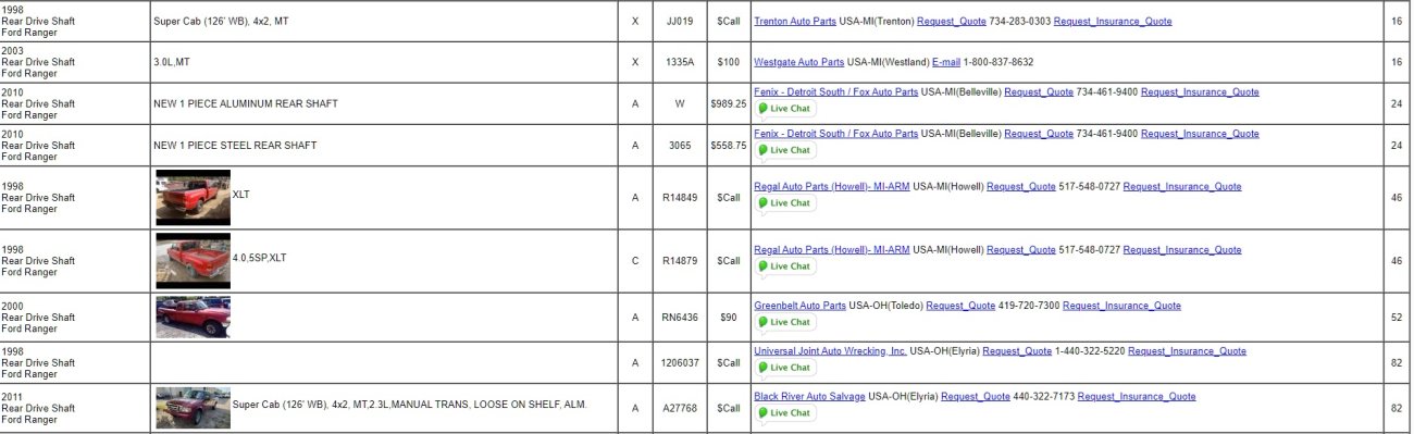 Driveshaft (1pc newer part to retrofit in 89 Super Cab)