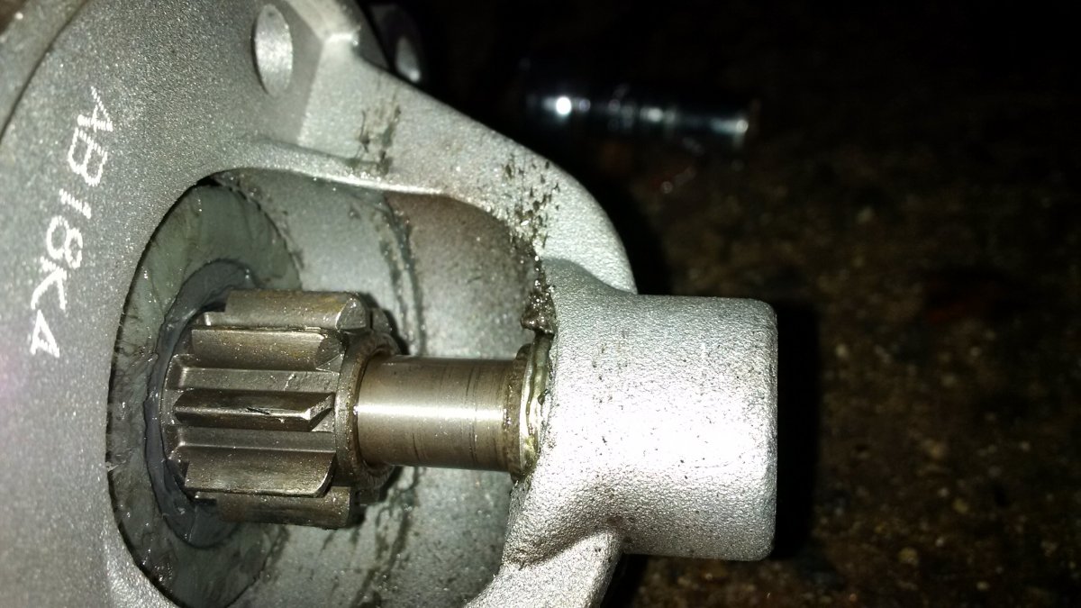 Brand new starter grinding on start. Engine starts every time but seems to slip/ not catch all the time.