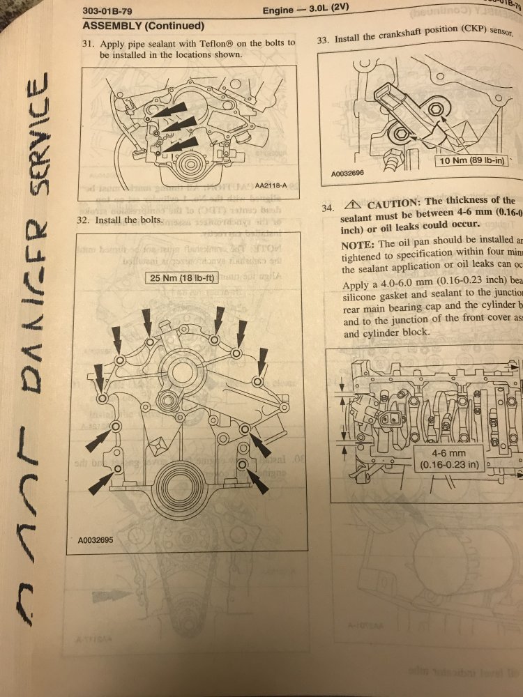 3.0 L timing chain replacement