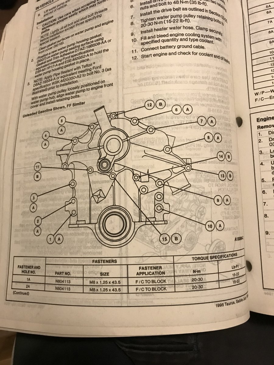 In need of a water pump bolt