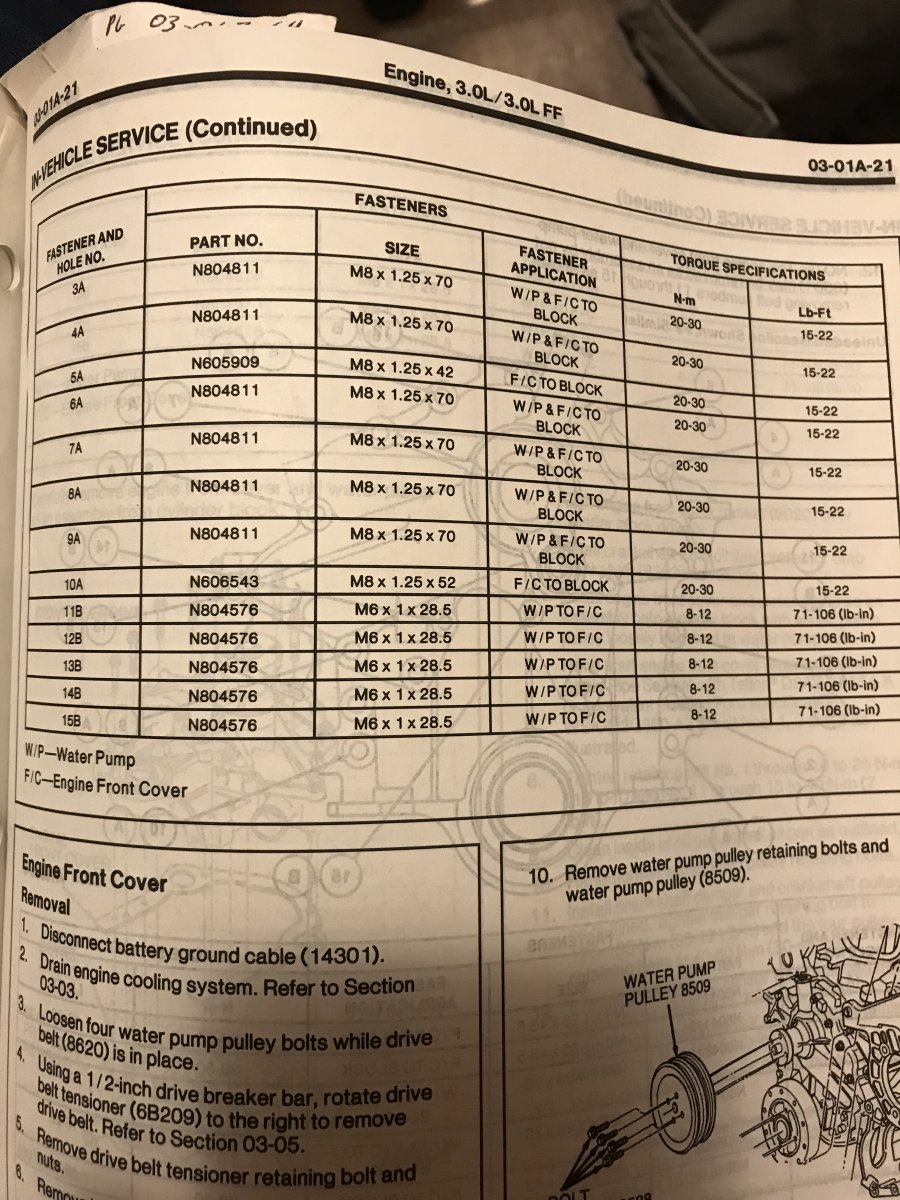 In need of a water pump bolt
