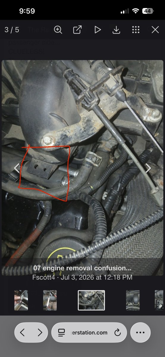 07 engine removal confusion...