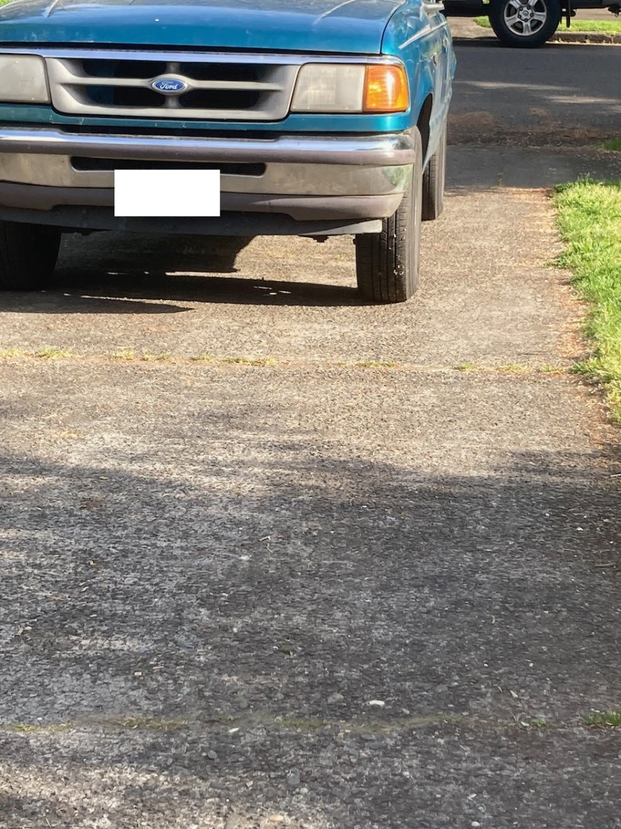 Front passenger wheel not straight