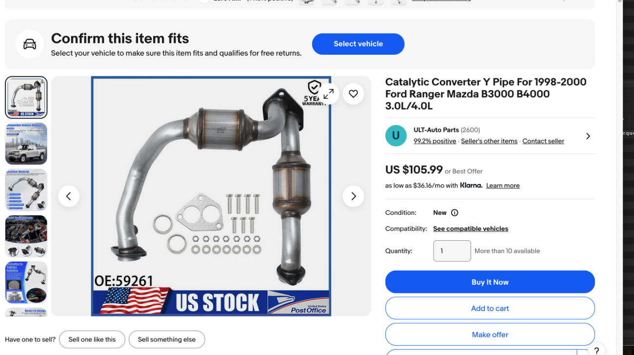 Where to find a 98 3L y-pipe