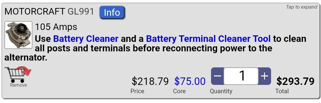 2011 Alternator Options