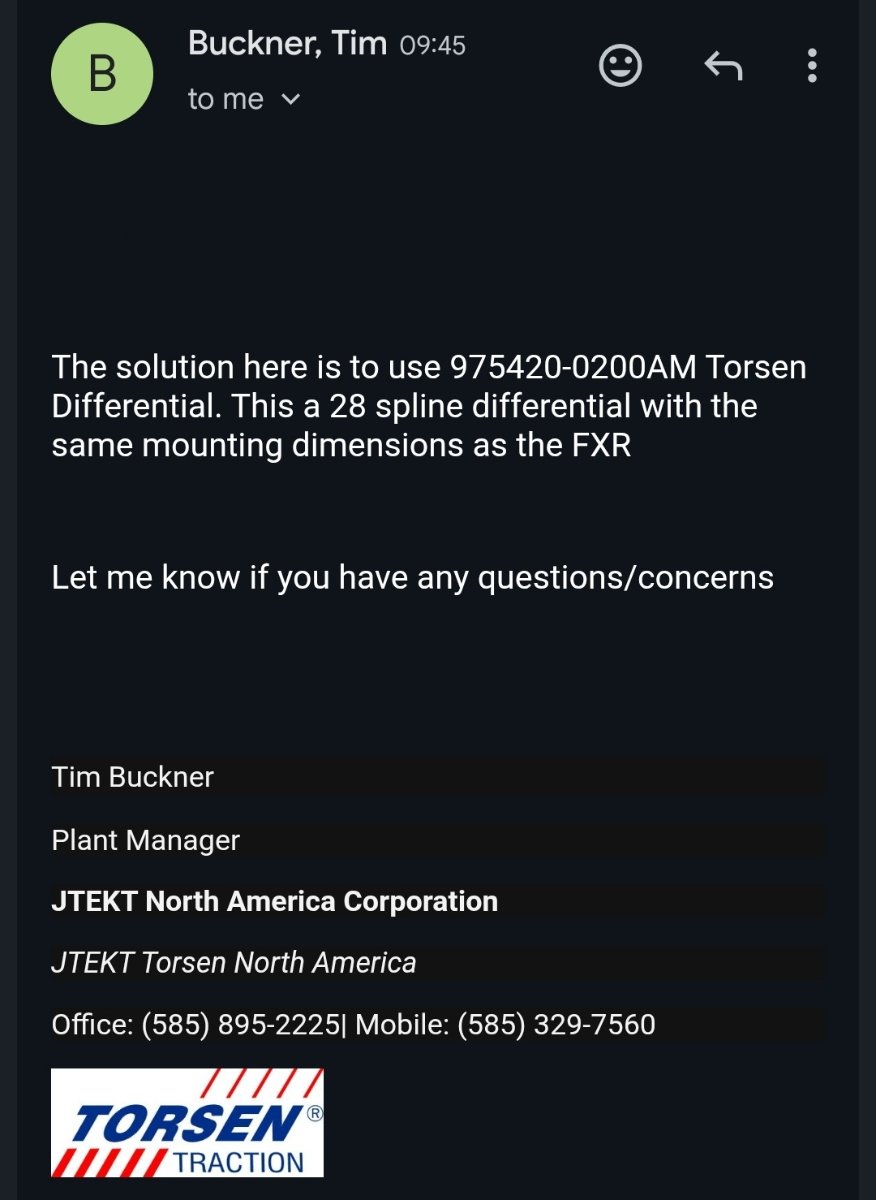 Torsen carrier compatibility