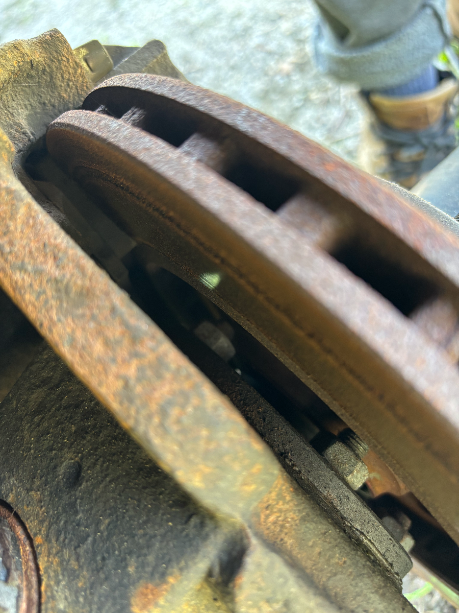 significant groove in both front rotors... pad-clip issue?