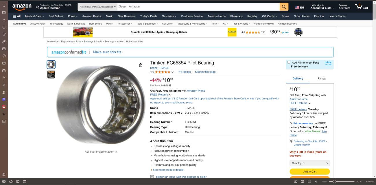 Timken Pilot Bearing Metal Bearing Cage.png