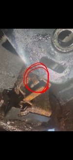 Badly rusted rear door latch