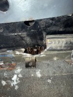 Badly rusted rear door latch