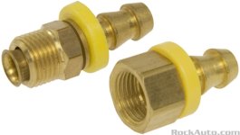 What kind of flare is used on the cooler lines going to the radiator?