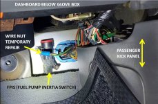 2004 Ranger Fuel Pump Inertia Switch FPIS