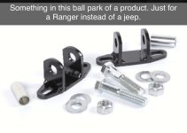 Bar Pin Eliminators for the forward shocks on  2005 Ranger Edge Torsion suspension:  Suggestions?