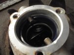 48 Mazda Transmission shifter bushing assembly installed in top of trans and pins driven back in.jpg