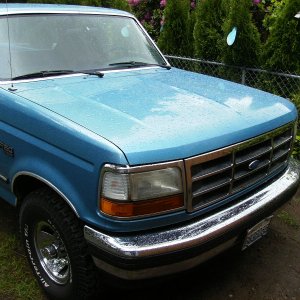My 93 f150s front end and passenger front side view.