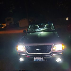 My 2002 Ranger with new led light bulbs