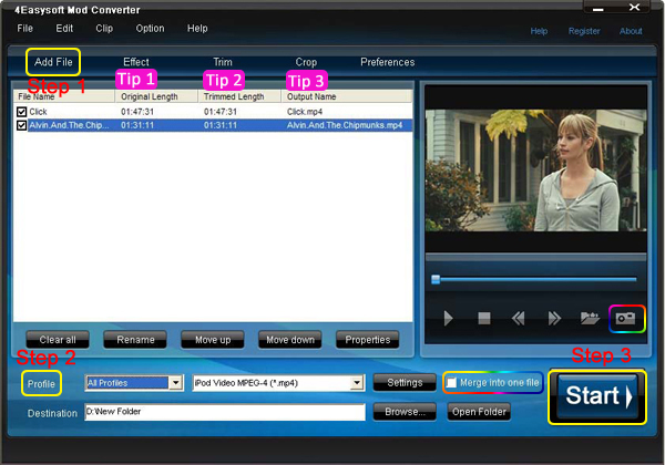 An easy way to convert Mod/Tod video to regular video