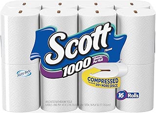 Scott 1000 Sheets Per Roll Toilet Paper, 32 Rolls, Bath Tissue