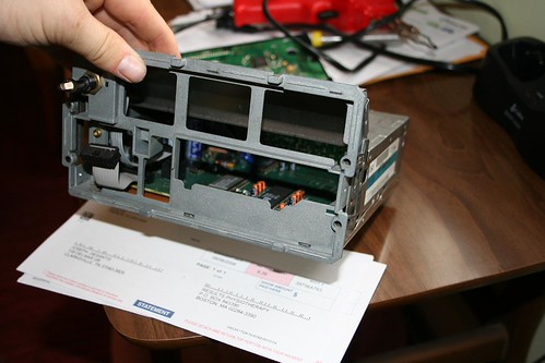 Taking out and taking apart stock radio