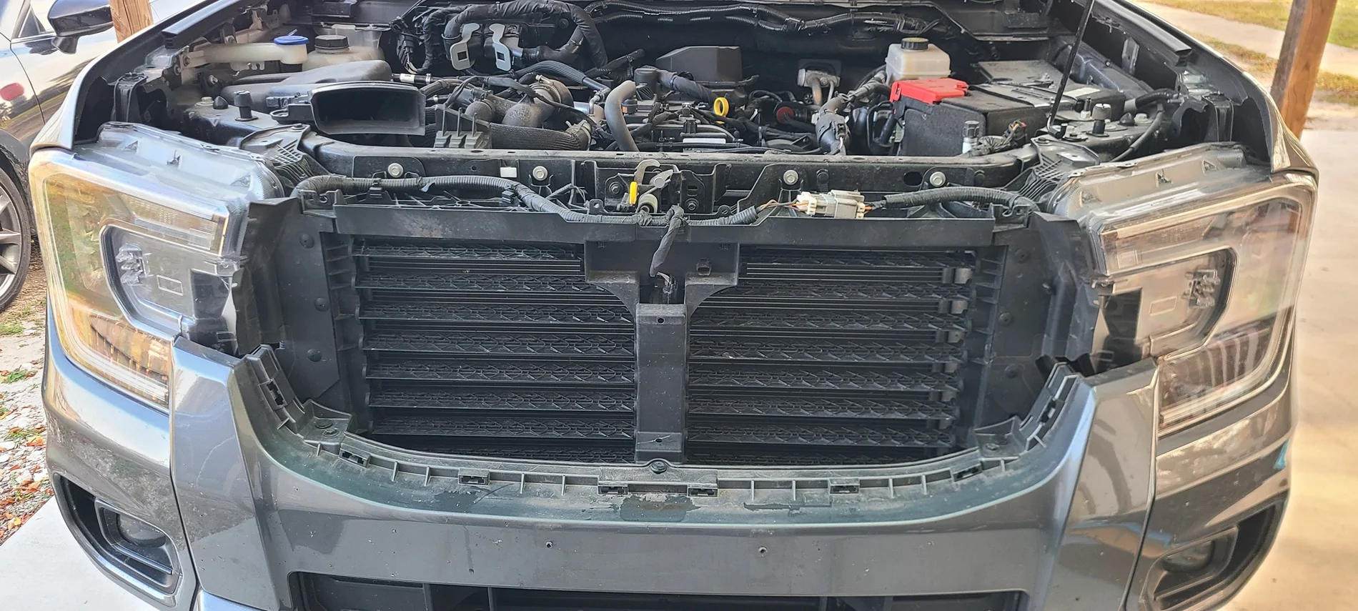 Ford Ranger Ranger raptor grill on a regular ranger, with pics 20260204_094639