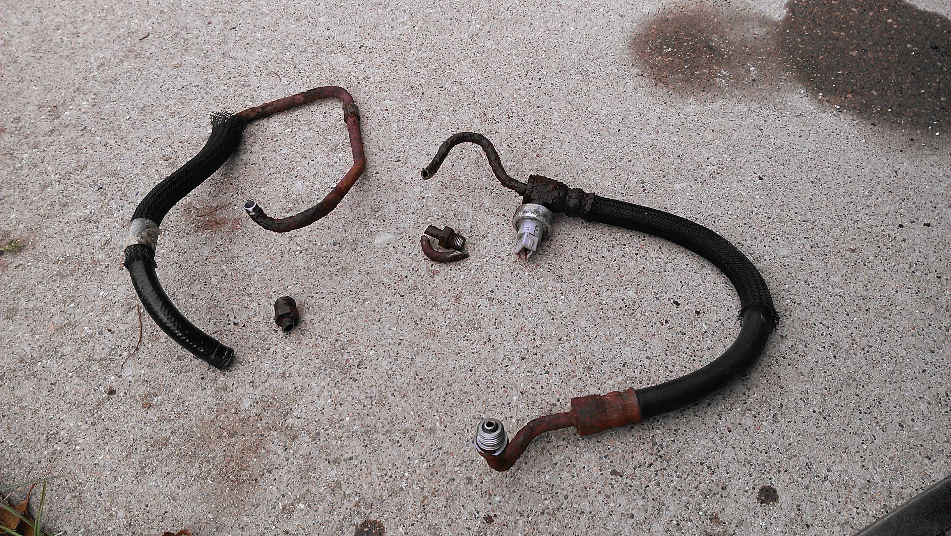 Power steering fluid leak from pressure switch wire connector
