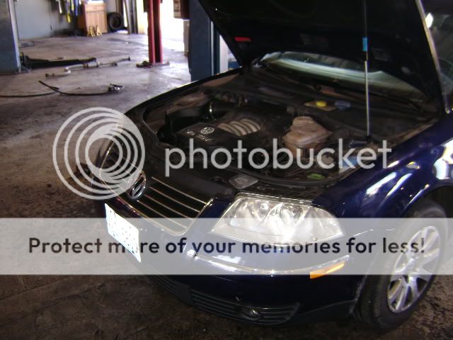 All this for a thermostat and thermostat housing......it's a VW....