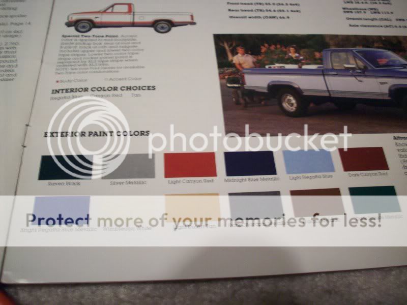 1988 Ford Ranger Colors