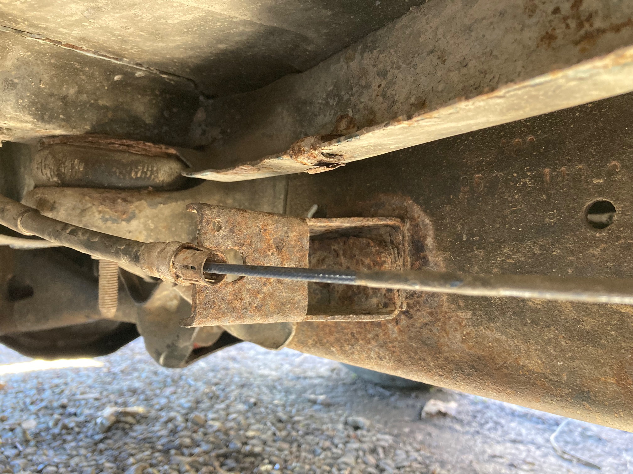 '95 4wd Ranger new parking brake cables too tight