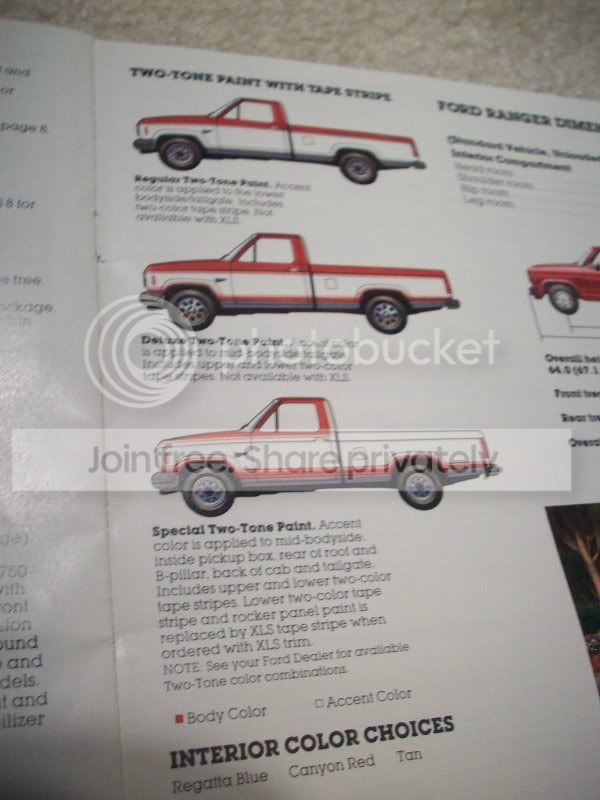 1988 Ford Ranger Colors
