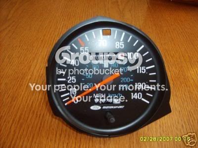 Motorsport 140 mph speedometer