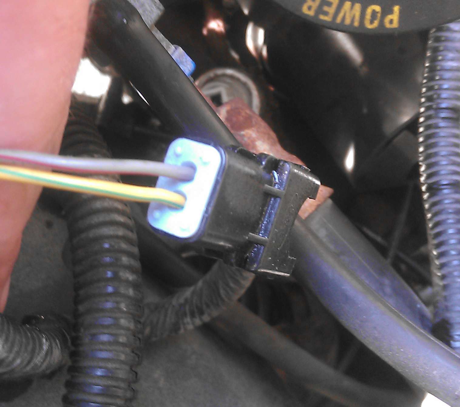 Power steering fluid leak from pressure switch wire connector