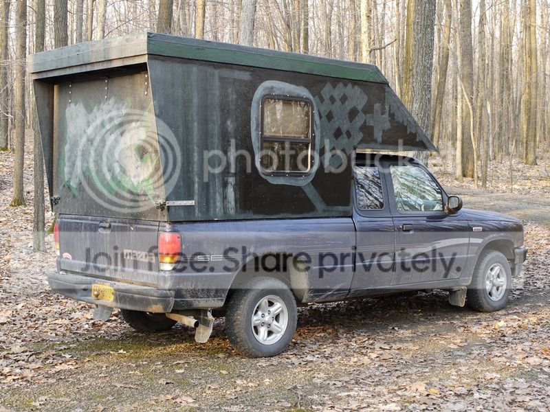 95 B2300 with camper I built