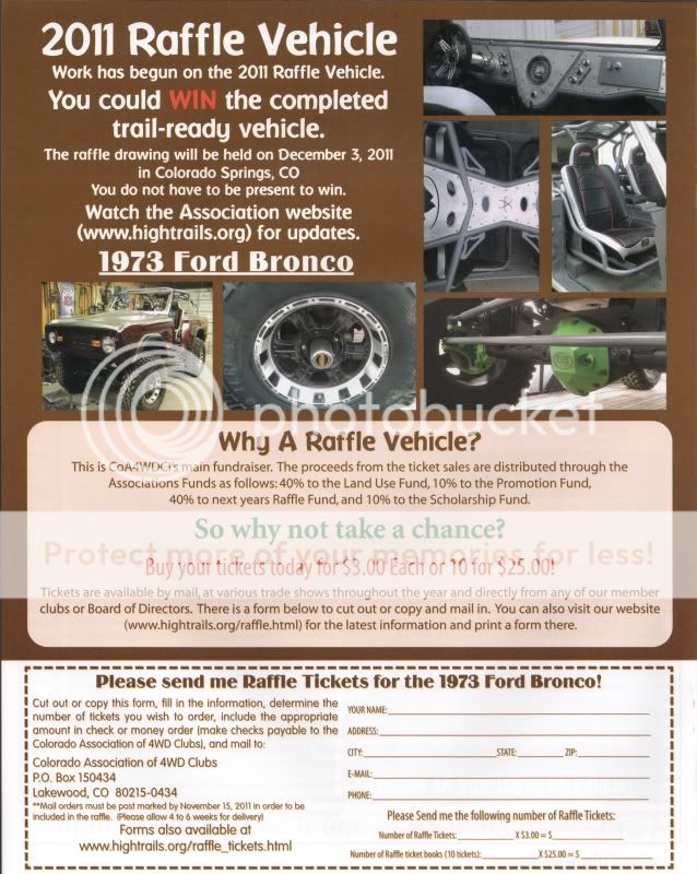 Colorado Association of 4WD Clubs Raffle Bronco Build