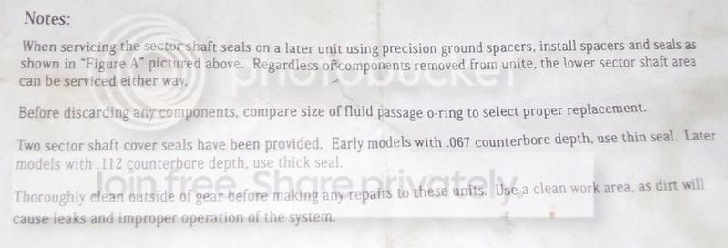 blown seal on gear box