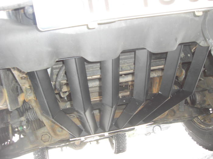 skids to protect the radiator