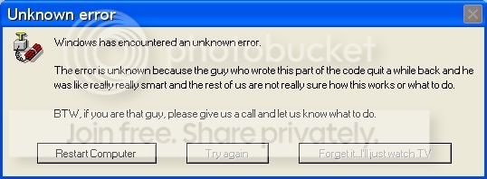Funniest error I have ever run across!